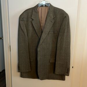 Izod Men’s sports coat, brown herringbone wool fully lined